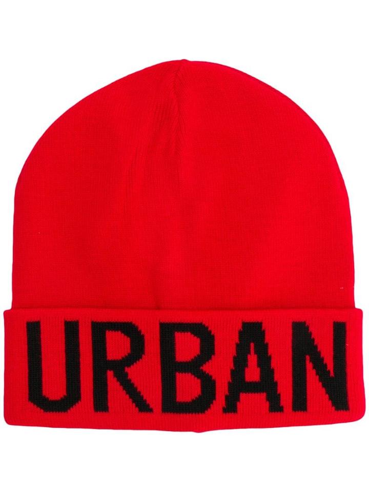 Les Hommes Logo Beanie Hat - Red