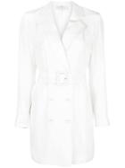 Fleur Du Mal Belted Blazer Dress - White