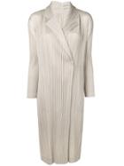 Pleats Please By Issey Miyake Lightweight Beige Coat - Neutrals