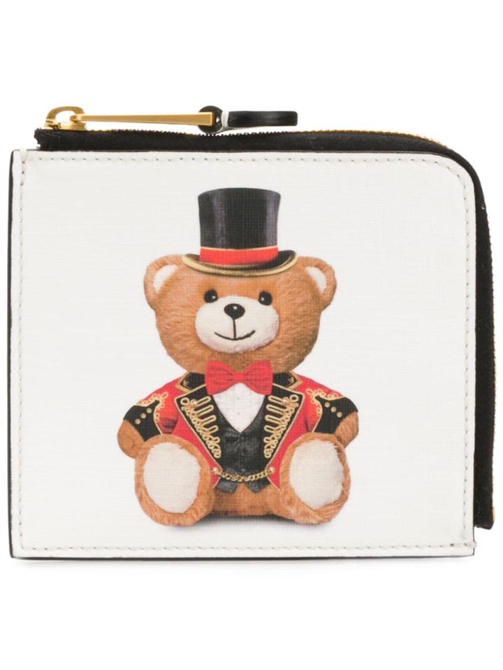 Moschino Teddy Print Wallet - White