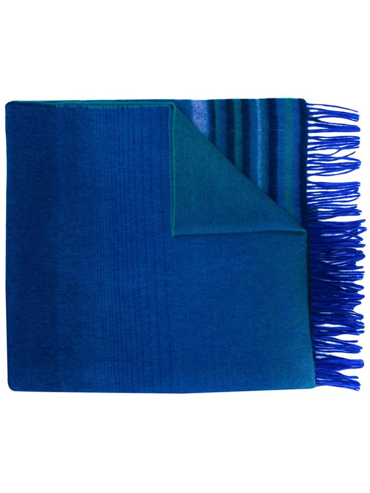 Ps By Paul Smith Tonal Tassel Trimmed Scarf - Blue
