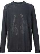 11 By Boris Bidjan Saberi 3d Knit Hole Middle Fingers Jumper