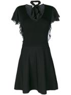 Red Valentino Flared Fitted Dress - Black