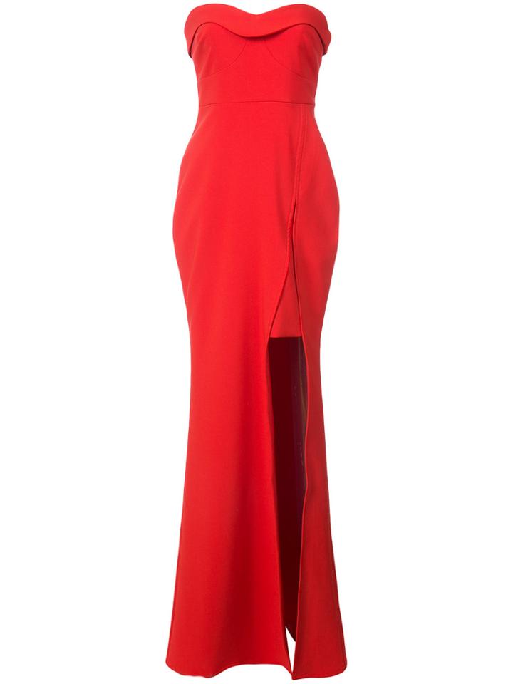 Likely Side Slit Fitted Dress - Red
