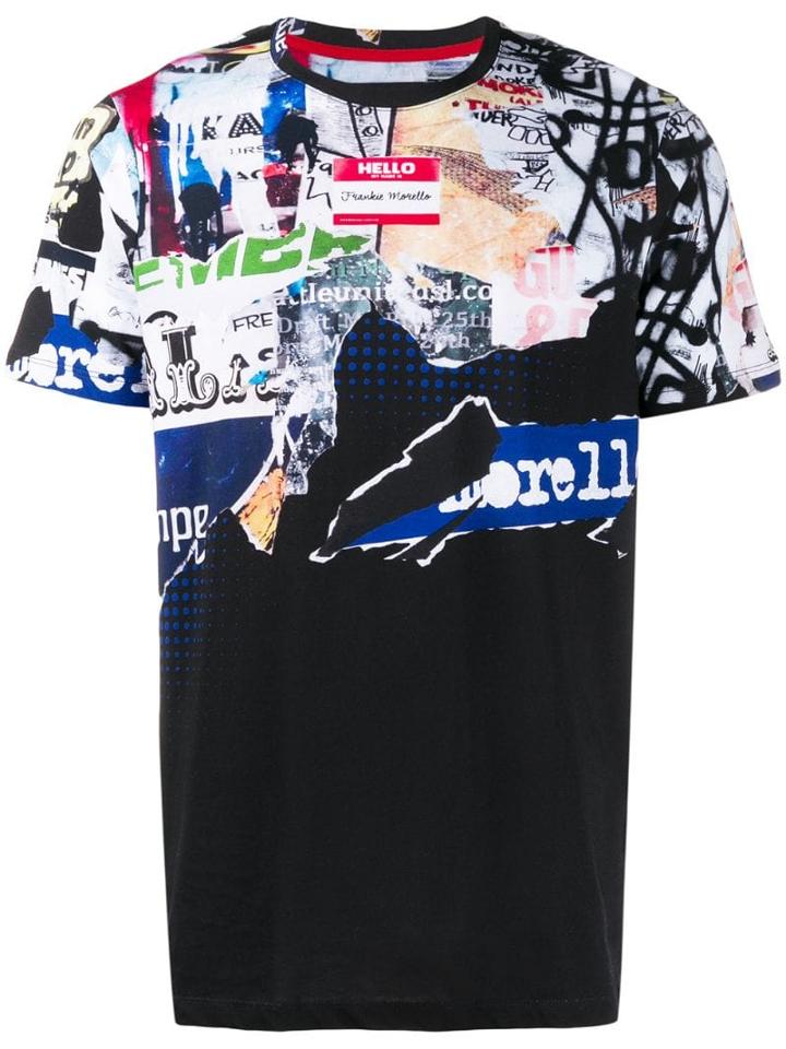 Frankie Morello Short Sleeve Printed T-shirt - Black