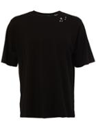 Saint Laurent Musical Note Detail T-shirt, Men's, Size: Small, Black, Cotton