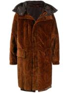 Etro Faux-fur Hooded Coat - Orange