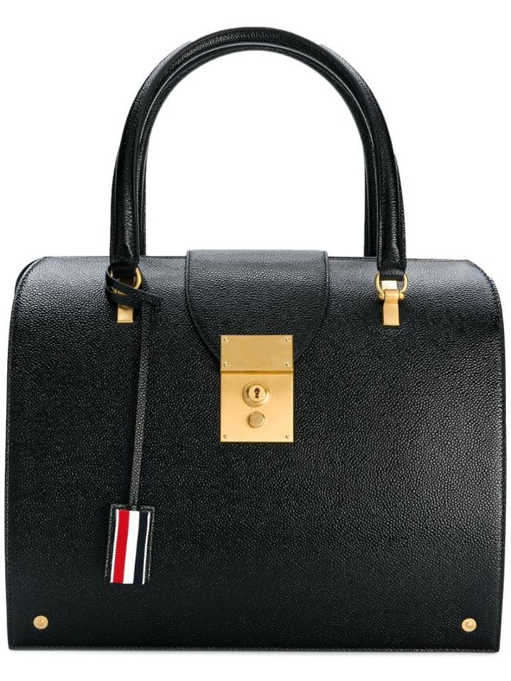 Thom Browne Mrs. Thom Lucido Leather Bag - Black