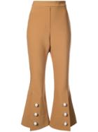 Ellery Flared Tailored Trousers - Brown