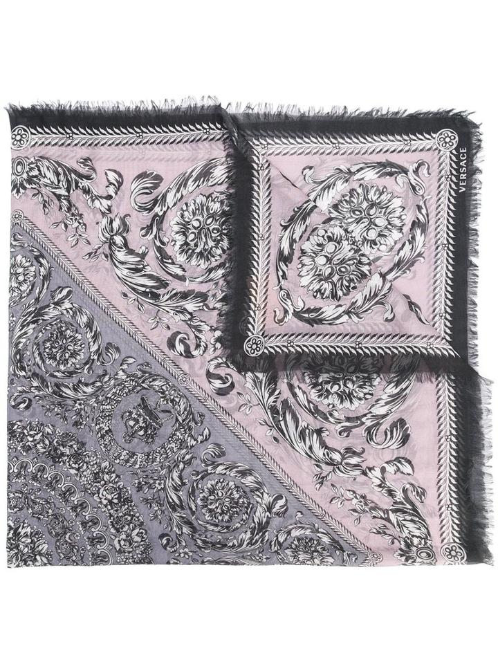 Versace Baroque Pattern Print Scarf, Women's, Silk/modal