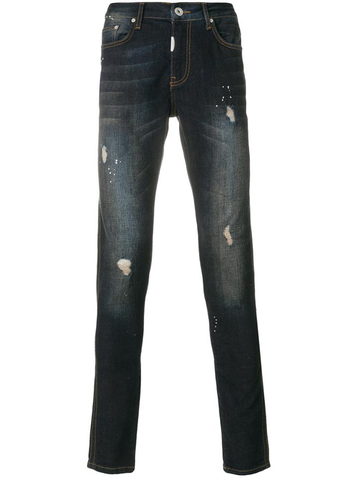 Represent Bleached Skinny Jeans - Blue