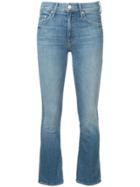 Mother Cropped Slim Fit Jeans - Blue