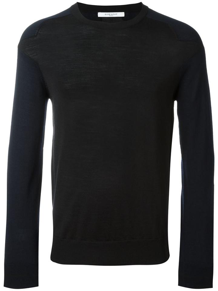 Givenchy Two-tone Jumper, Men's, Size: Medium, Black, Wool