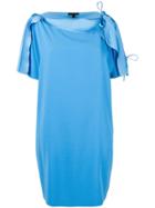 Escada Tie Shoulder Detail Dress - Blue