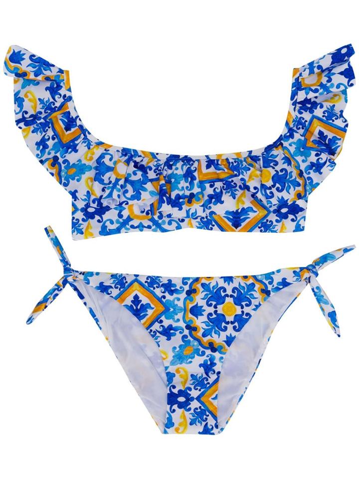 Mc2 Saint Barth Kids Brittany Bikini Set - Blue