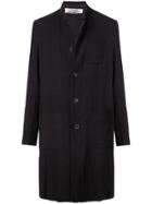 Individual Sentiments Single Breasted Crease Coat - Black
