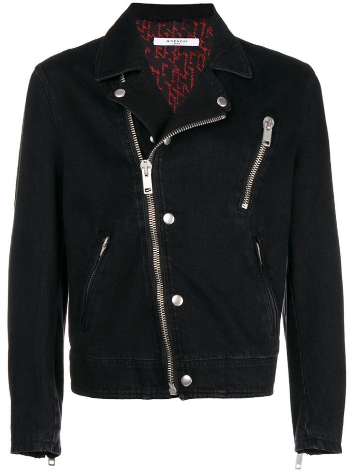 Givenchy Off-centre Zipped Jacket - Black