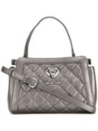 Love Moschino Small Quilted Tote, Women's, Grey