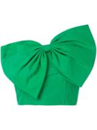 Bambah - Slanted Bow Bustier - Women - Silk - 8, Green, Silk