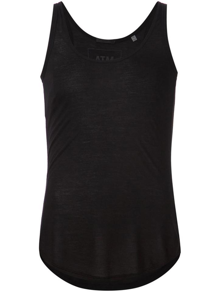 Atm Anthony Thomas Melillo Classic Tank Top, Women's, Size: Large, Black, Modal