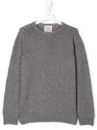 Douuod Kids Pico Hem Ribbed Sweater - Grey