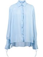 Carolina Herrera Tie Cuffs Shirt - Blue
