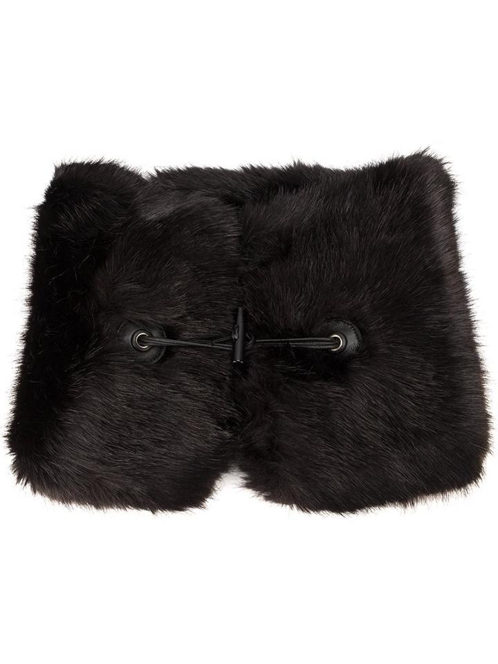 Carven Circular Scarf, Women's, Black, Modacrylic/acrylic/artificial Leather