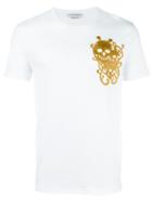 Alexander Mcqueen Triple Skull Embroidered T-shirt, Men's, Size: Xl, White, Cotton/polyester