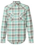 Rrl Plaid Shirt, Men's, Size: Medium, Green, Cotton