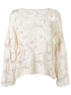 See By Chloé Open Knit Jumper, Women's, Size: Medium, Nude/neutrals, Cotton