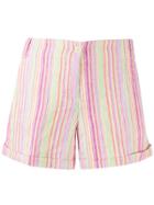 Aspesi Striped Short Shorts - Pink