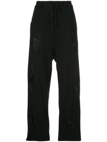 Ikumi Embroidered Track Pants - Black