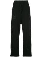 Ikumi Embroidered Track Pants - Black