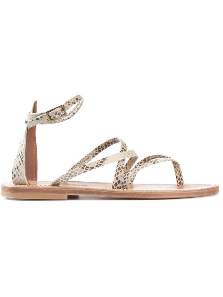 K. Jacques Epicure Sandals, Women's, Size: 39, Nude/neutrals, Leather