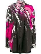 Maison Margiela Oversized Graphic Print Shirt - Black