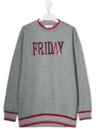Alberta Ferretti Kids Teen Friday Sweatshirt - Grey