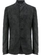 Masnada - Mandarin Neck Slim-fit Jacket - Men - Cotton - 50, Black, Cotton