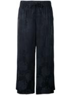 Vince Floral Patterned Cropped Trousers - Blue