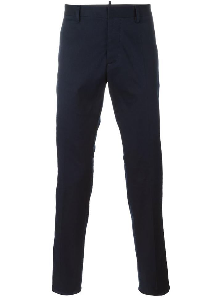 Dsquared2 Slim Fit Trousers, Men's, Size: 52, Blue, Cotton/spandex/elastane