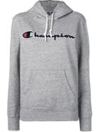 Champion Logo Print Hoodie - Grey