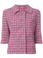 Etro Fitted Tweed Jacket - Pink & Purple