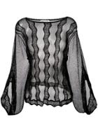 Sonia Rykiel Sheer Sweater - Black