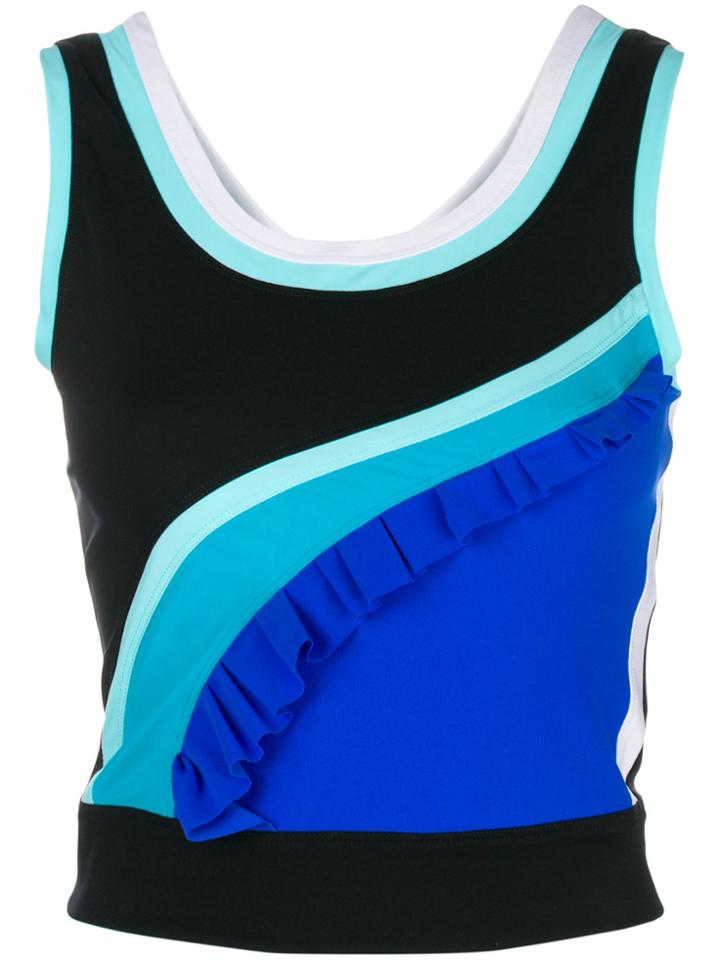 No Ka' Oi Colour Block Cropped Tank - Black