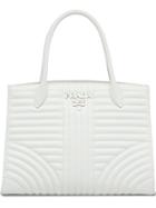 Prada Diagramme Tote Bag - White