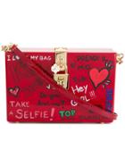 Dolce & Gabbana Dolce Mural Print Box Clutch - Red