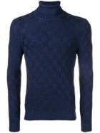 La Fileria For D'aniello Checkered Pattern Sweater - Blue