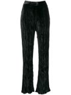 Chloé Creased High-waisted Trousers - Black