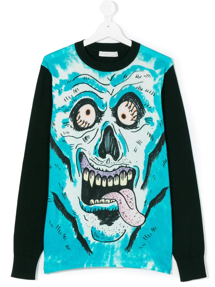 Stella Mccartney Kids Skull Print Sweatshirt - Blue