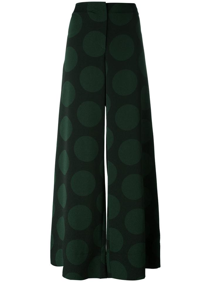 Mcq Alexander Mcqueen Flared Palazzo Pants, Women's, Size: 42, Black, Polyester
