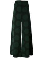 Mcq Alexander Mcqueen Flared Palazzo Pants, Women's, Size: 42, Black, Polyester